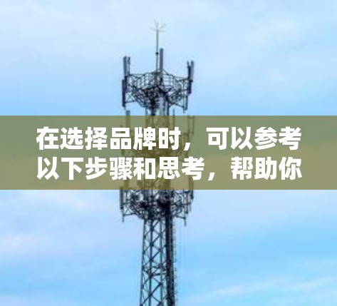 在选择品牌时，可以参考以下步骤和思考，帮助你找到适合自己的