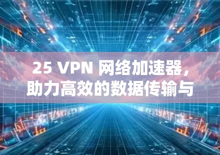 25 VPN 网络加速器，助力高效的数据传输与网络安全