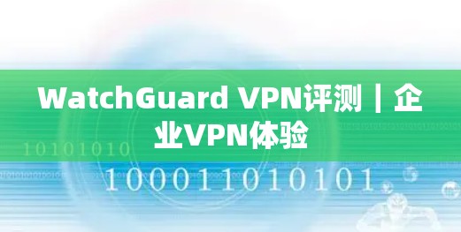 WatchGuard VPN评测｜企业VPN体验