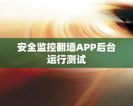 安全监控翻墙APP后台运行测试
