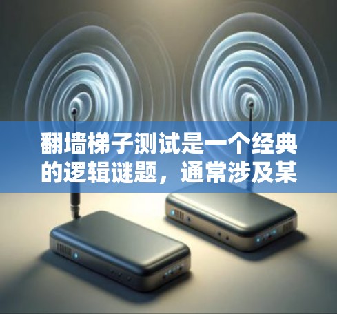 翻墙梯子测试是一个经典的逻辑谜题,通常涉及某种隐藏的规则或条件,通过反证法或假设法来揭示答案。以下是详细的解答过程 翻墙梯子测试是一个经典的逻辑谜题,通常涉及某种隐藏的规则或条件,通过反证法或假设法来揭示答案。以下是详细的解答过程