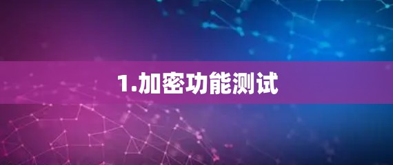 1.加密功能测试